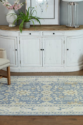 Anatolia ANA-07 Light Blue Wool & Nylon Area Rug – Traditional Oriental Design